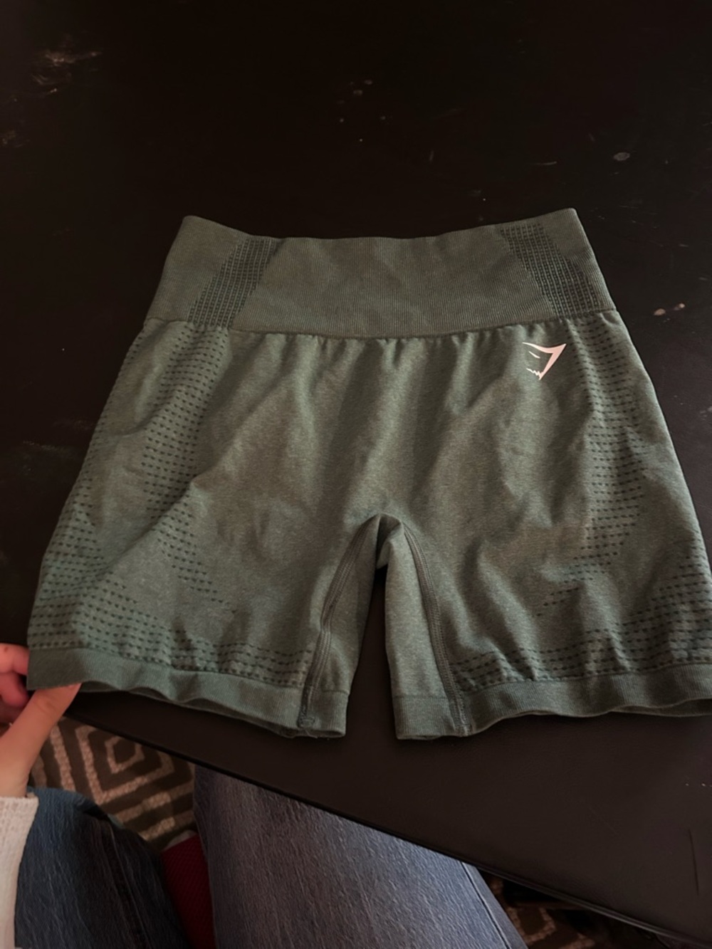 Gymshark Olive Green Seamless High-Rise Bike Shorts